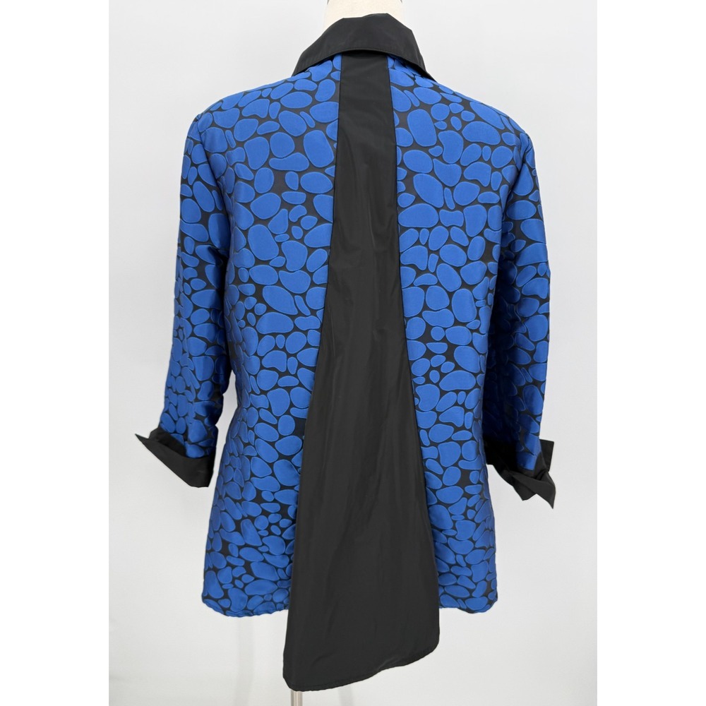 Joseph Ribkoff Womens Pebble Print 3/4 Sleeve Jacket Blouse Size 10 Cocktail Art - Picture 7 of 13